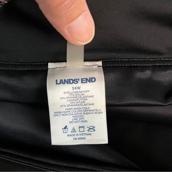 Lands End Swimsuit Bottoms Women’s 24W Tummy Control High Waist Black NWT (26) - Picture 8 of 10